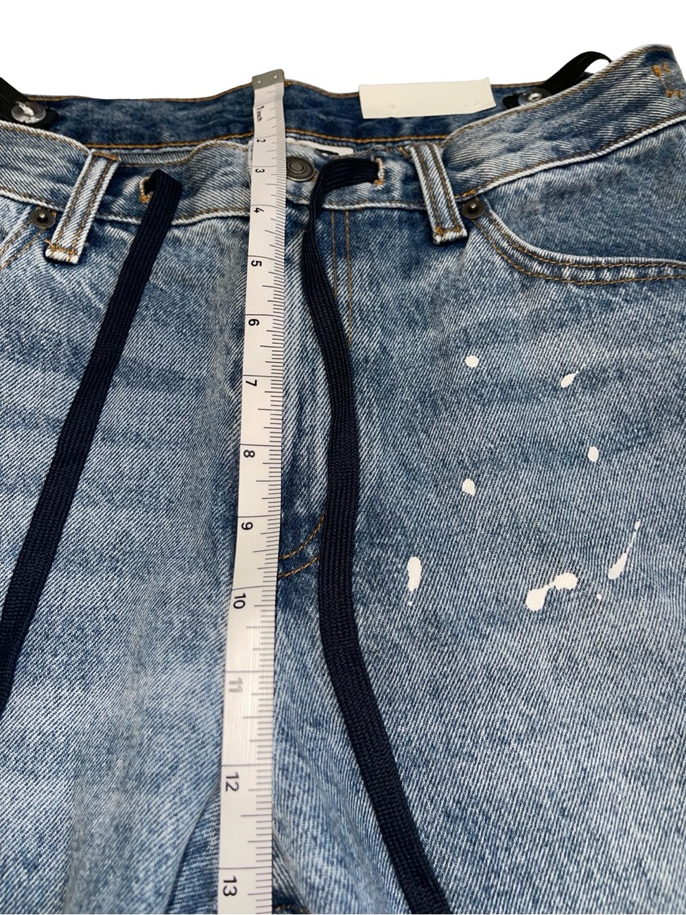 KBB by Kahlana The Lynnox Wide Leg Drawstring Jeans Wash Blue Size 6 NWT - Picture 7 of 11